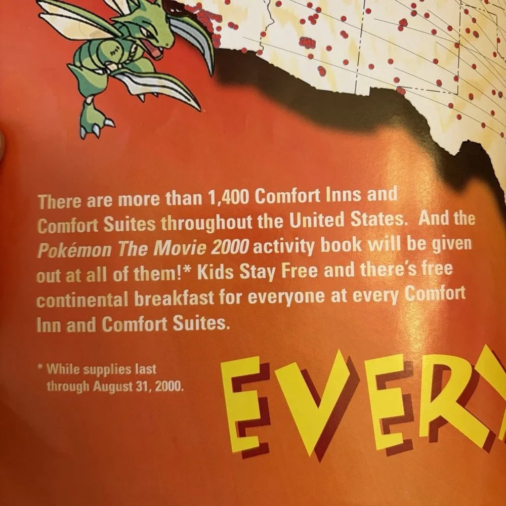 Pokémon 2000 Activity Book New Y2K Special Edition Pikachu Ash Movie‎